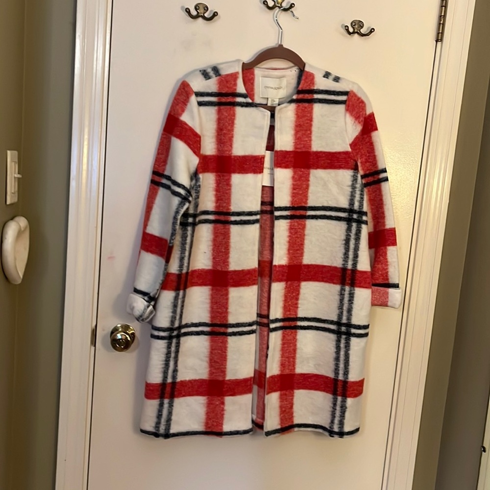Long wool and polyester multi colored coat NWT - Picture 1 of 2